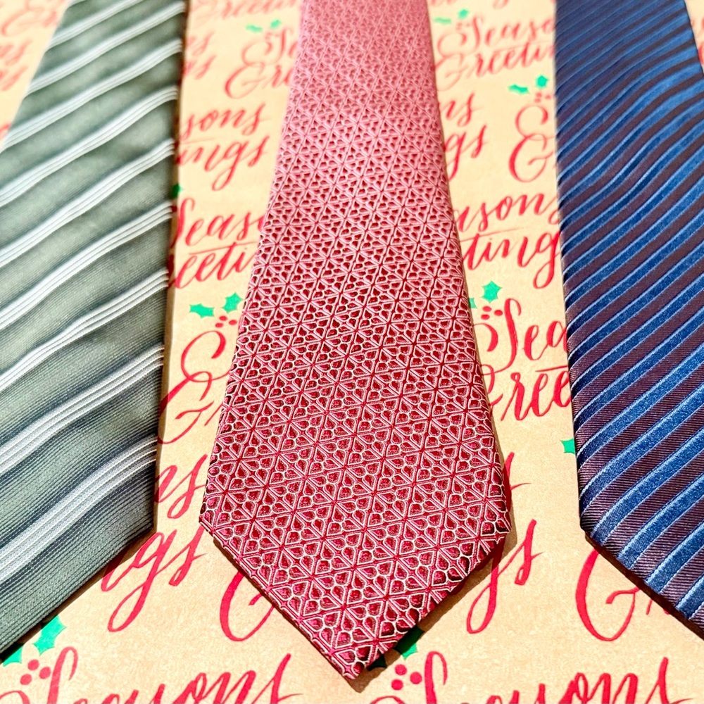 Ermenegildo Zegna Green, Red, and Blue Ties Collection